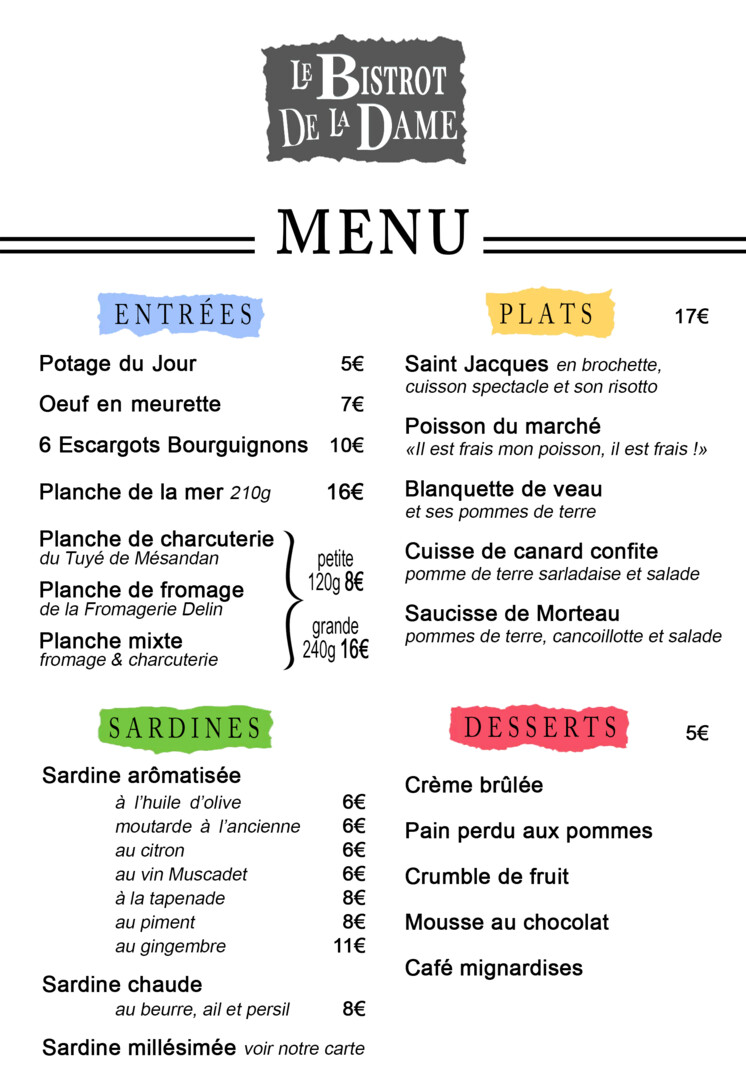 menu bistrot  2026 menu bistrot  2026