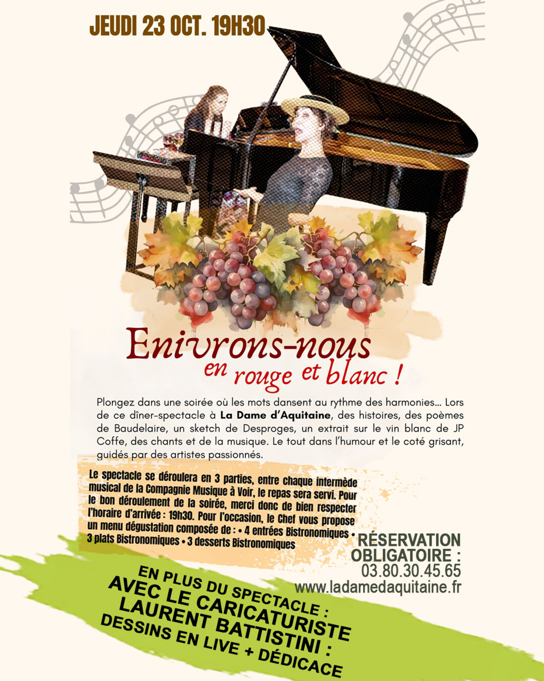 enivrons nous fly la dame d aquitaine 23 octobre soiree site